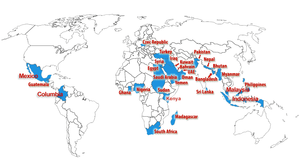 Paltech Export Countries
